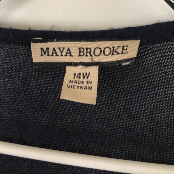Women’s, Cardigan, Maya Brooke, Size 14 W, Navy - Picture 4 of 6